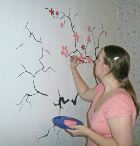 Роспись стен акриловыми красками — своими руками